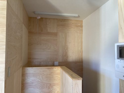 階段天井物干し
